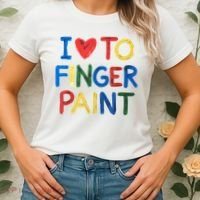 I Love To Finger Paint IM Paint Women's T-Shirt thumb 2