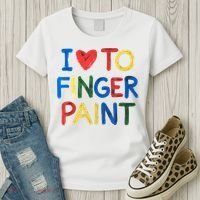 I Love To Finger Paint IM Paint Women's T-Shirt thumb 3