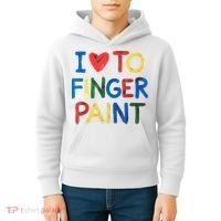 I Love To Finger Paint IM Paint Kids Hoodie thumb 4