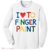 I Love To Finger Paint IM Paint Kids Long Sleeve Shirt thumb 0