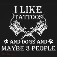 I Like Tattoos And Dogs And Maybe 3 People Cute Gift Visor thumb 3