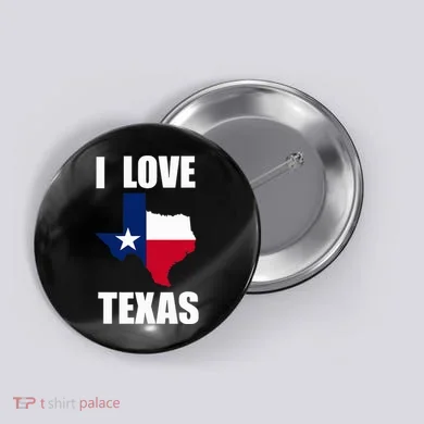 I Love Texas Button