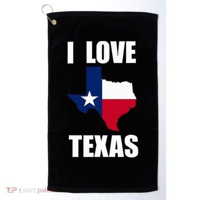 I Love Texas Golf Towel