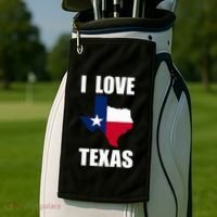 I Love Texas Golf Towel thumb 2