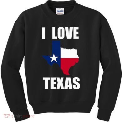 I Love Texas Kids Sweatshirt