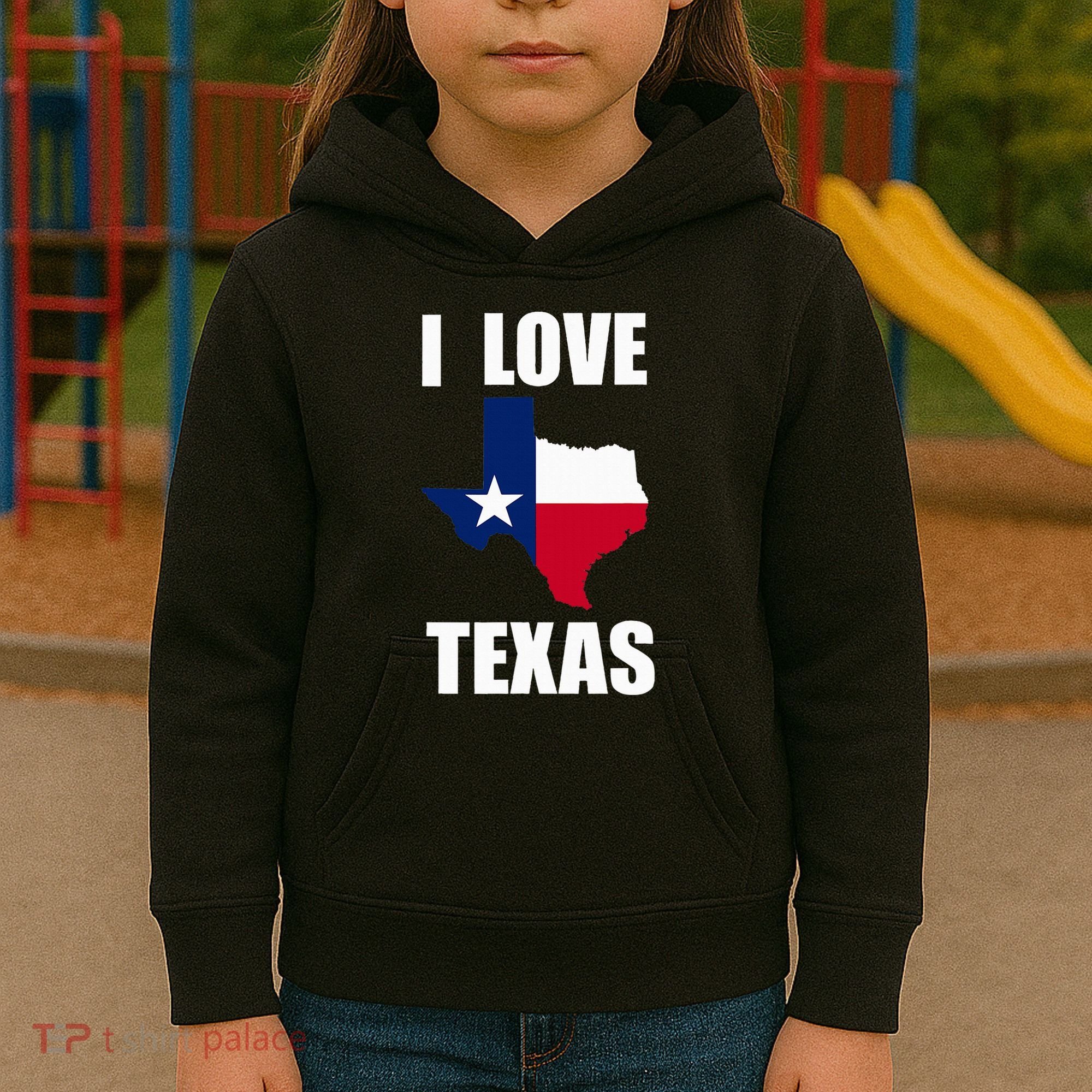 I Love Texas Kids Hoodie