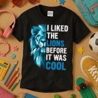 I Liked The Lions Before It Was Cool Trending Kids T-Shirt thumb 3