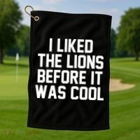 I Liked The Lion Before It Was Cool Funny Golf Towel thumb 1