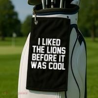 I Liked The Lion Before It Was Cool Funny Golf Towel thumb 2