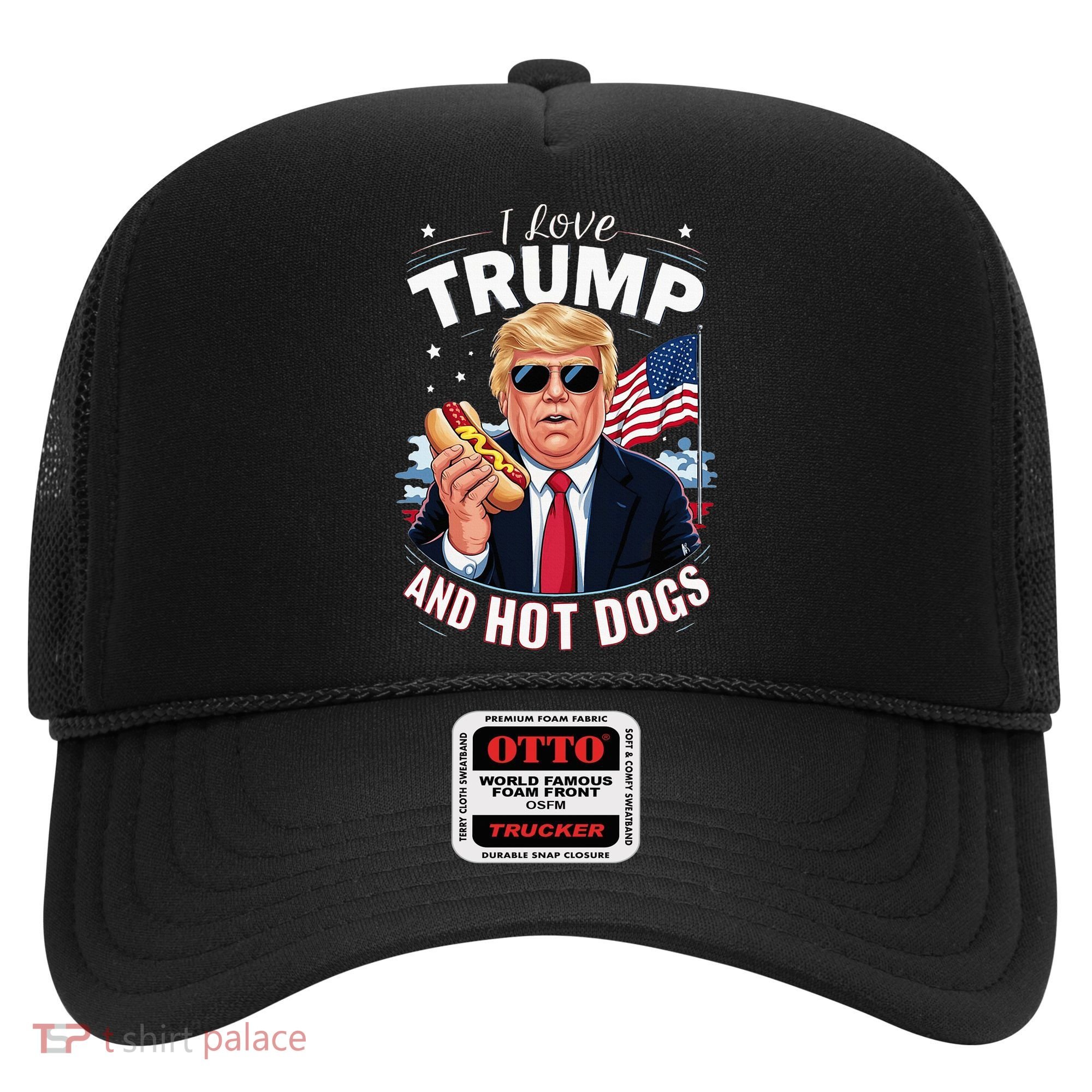 I Love Trump And Hot Dogs Hilarious Conservative Hat