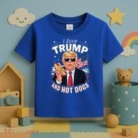 I Love Trump And Hot Dogs Hilarious Conservative Toddler T-Shirt thumb 3