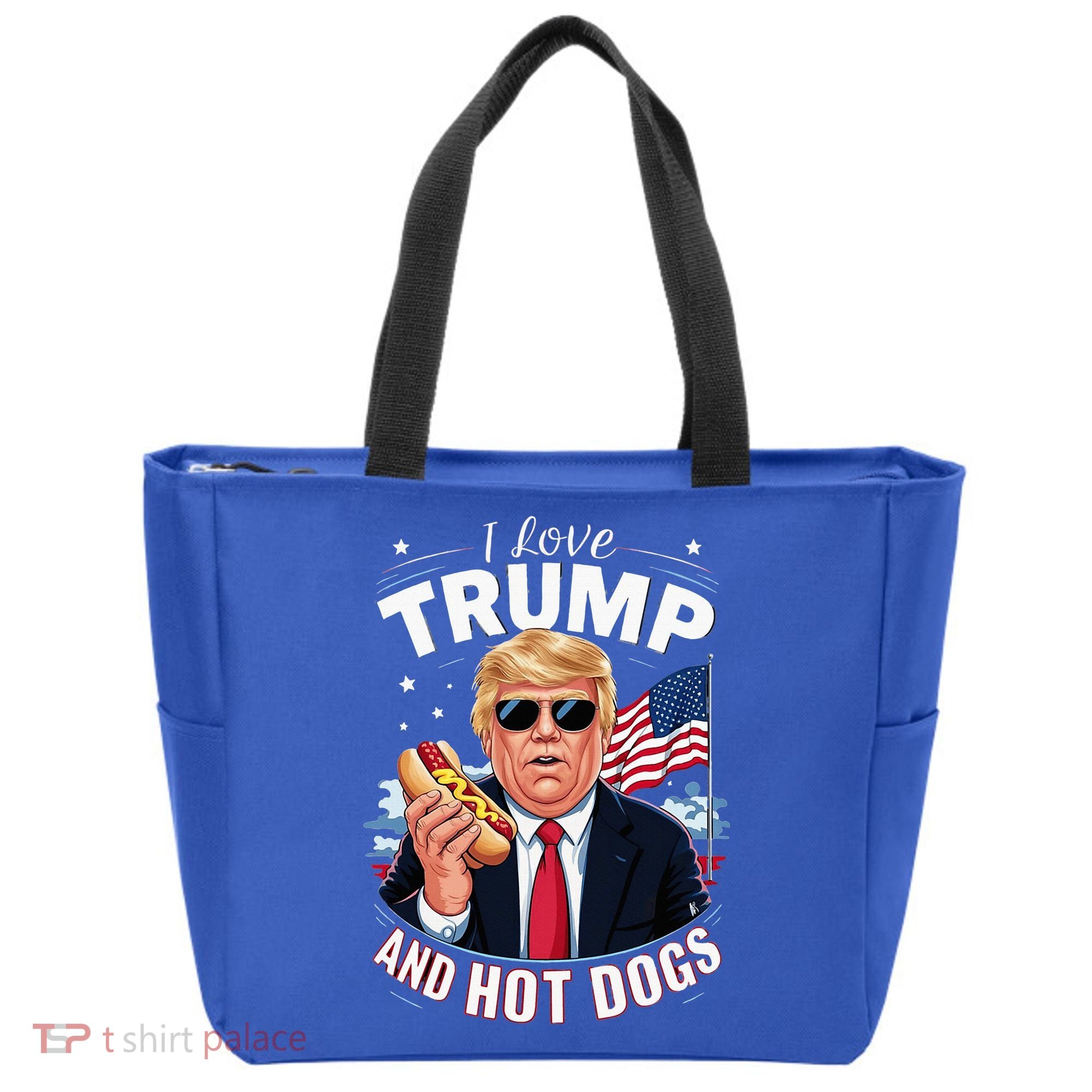 I Love Trump And Hot Dogs Hilarious Conservative Tote Bag