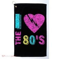 I Love The 80S 80s 90s Costume Party Golf Towel thumb 0
