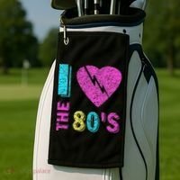 I Love The 80S 80s 90s Costume Party Golf Towel thumb 2
