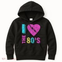 I Love The 80S 80s 90s Costume Party Kids Hoodie thumb 0