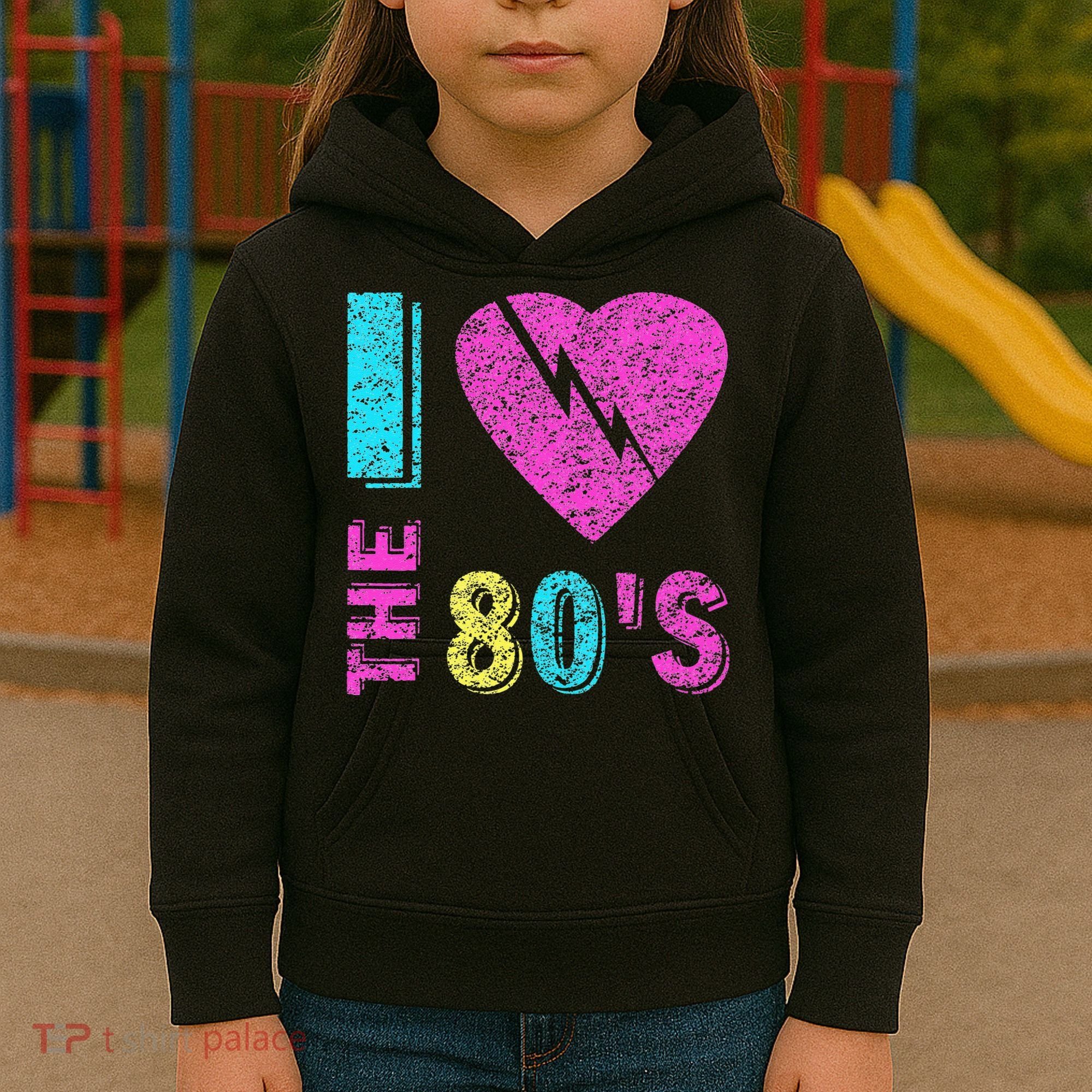 I Love The 80S 80s 90s Costume Party Kids Hoodie