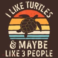 I Like Turtles And Maybe 3 People Turtle Reptile Lover Retro Beanie thumb 2