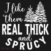 I Like Them Real Thick And Sprucy Christmas Trees Funny Xmas Coaster thumb 2