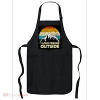 I Love To Pee Outside Funny Outdoor Man Camping Apron thumb 0