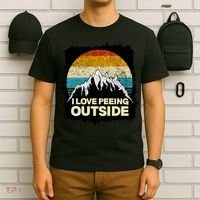 I Love To Pee Outside Funny Outdoor Man Camping T-Shirt thumb 6