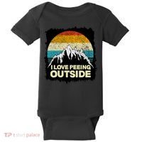 I Love To Pee Outside Funny Outdoor Man Camping Baby Bodysuit thumb 0