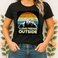 I Love To Pee Outside Funny Outdoor Man Camping Women's T-Shirt thumb 2