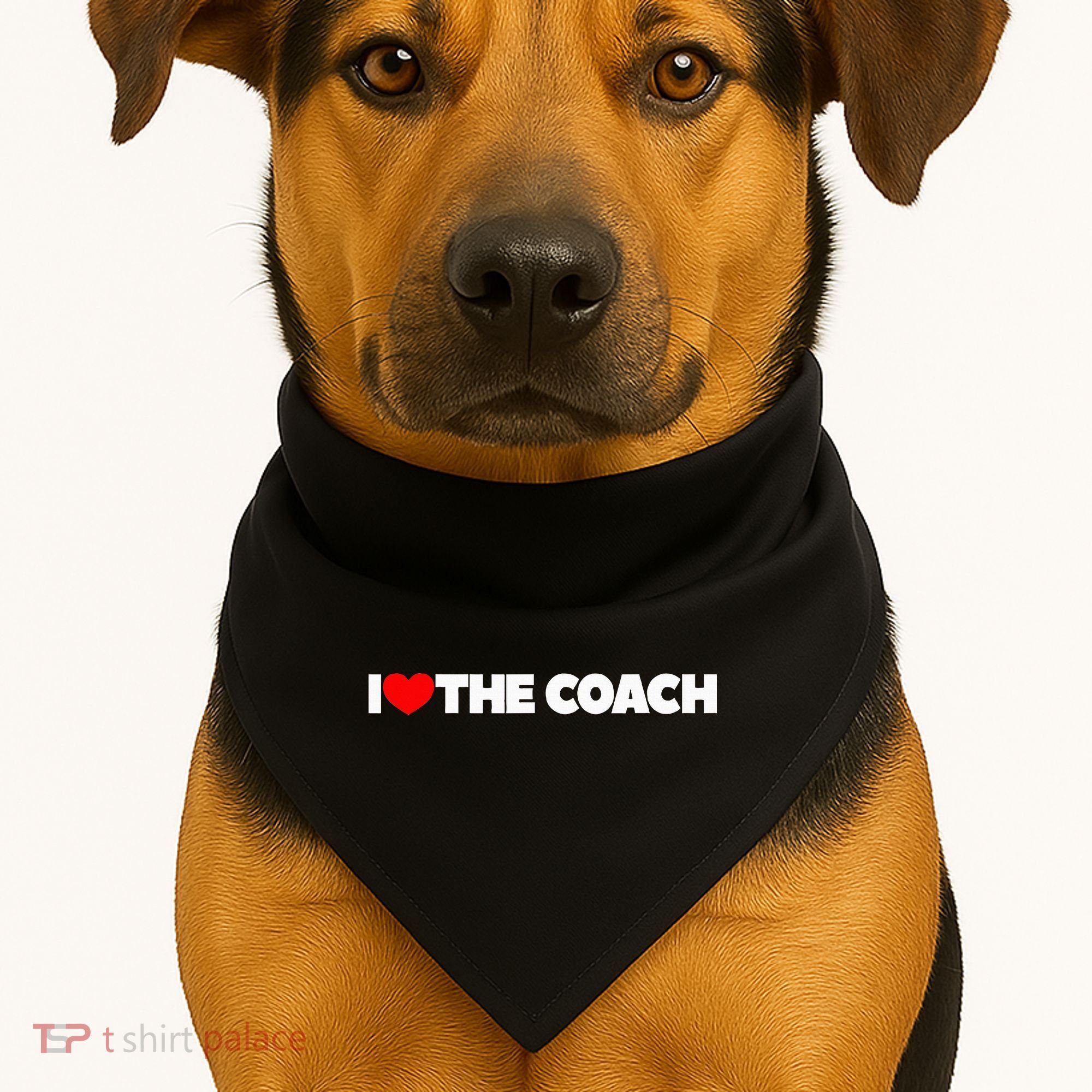 I Love The Coach USA-Made Doggie Bandana