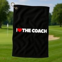 I Love The Coach Golf Towel thumb 1