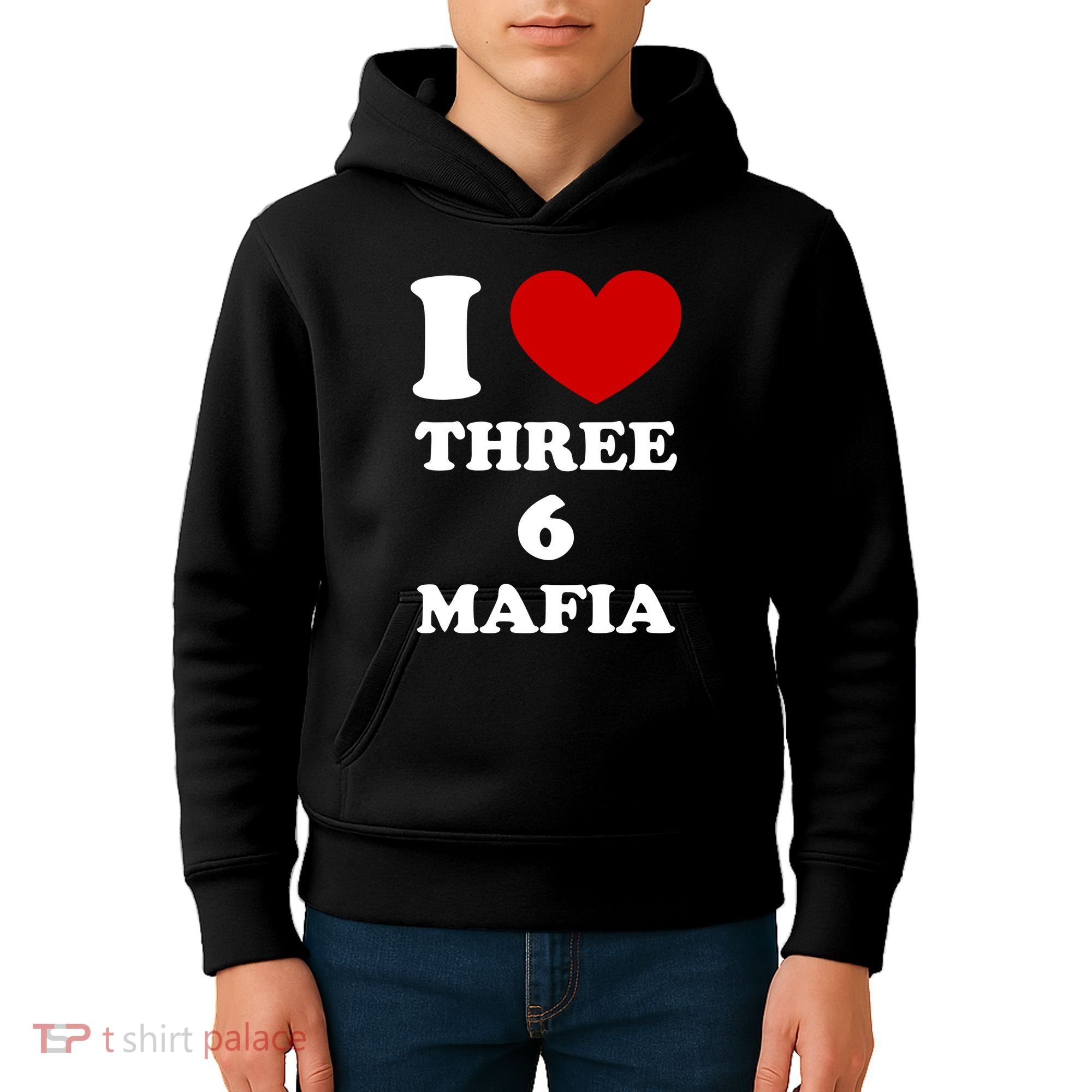 I Love Three 6 Mafia Limited Kids Hoodie