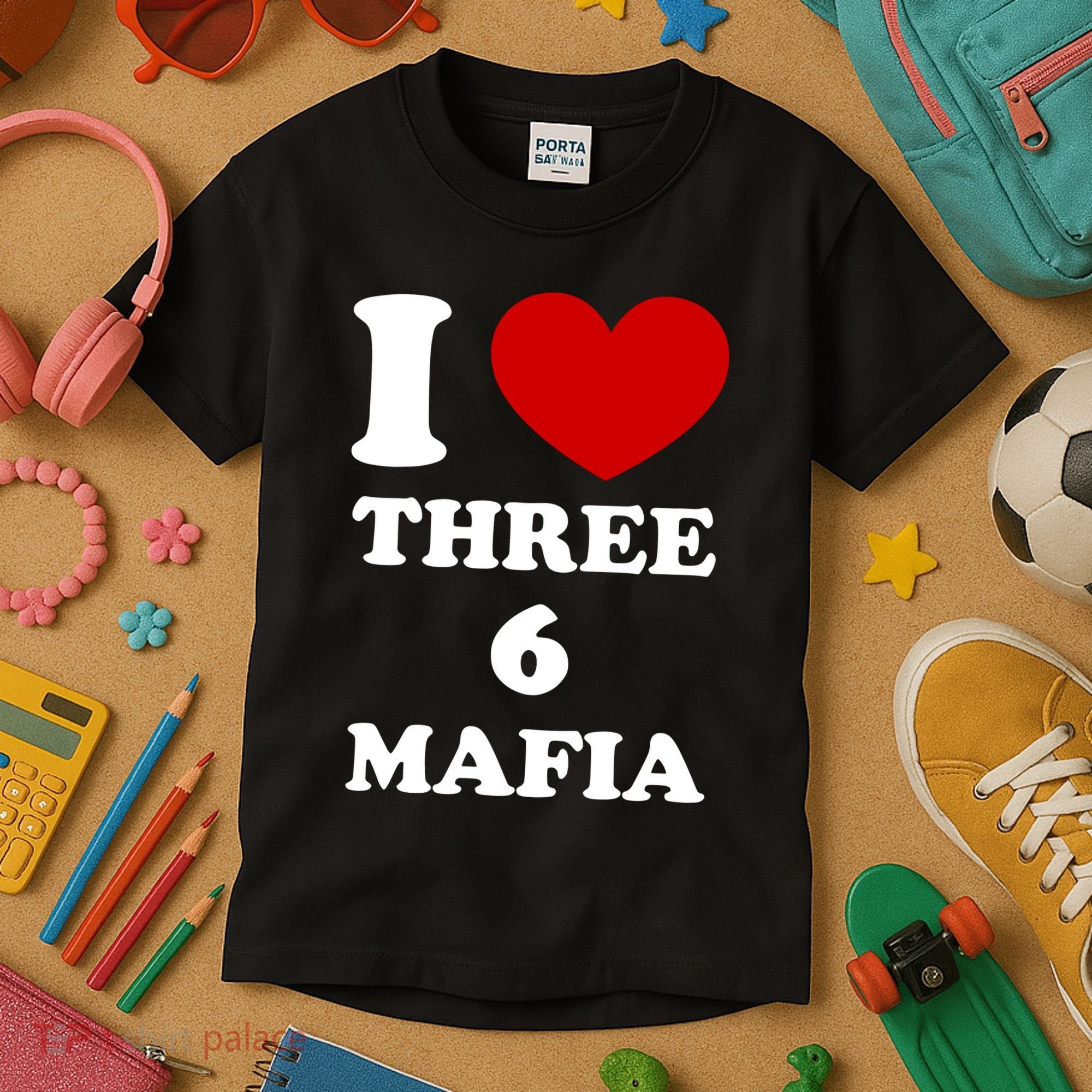 I Love Three 6 Mafia Limited Kids T-Shirt