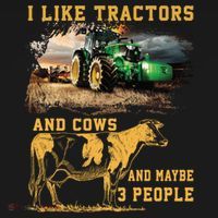 I Like Tractors And Cows And Maybe 3 People Cool Farmer Cool Gift Backpack thumb 2