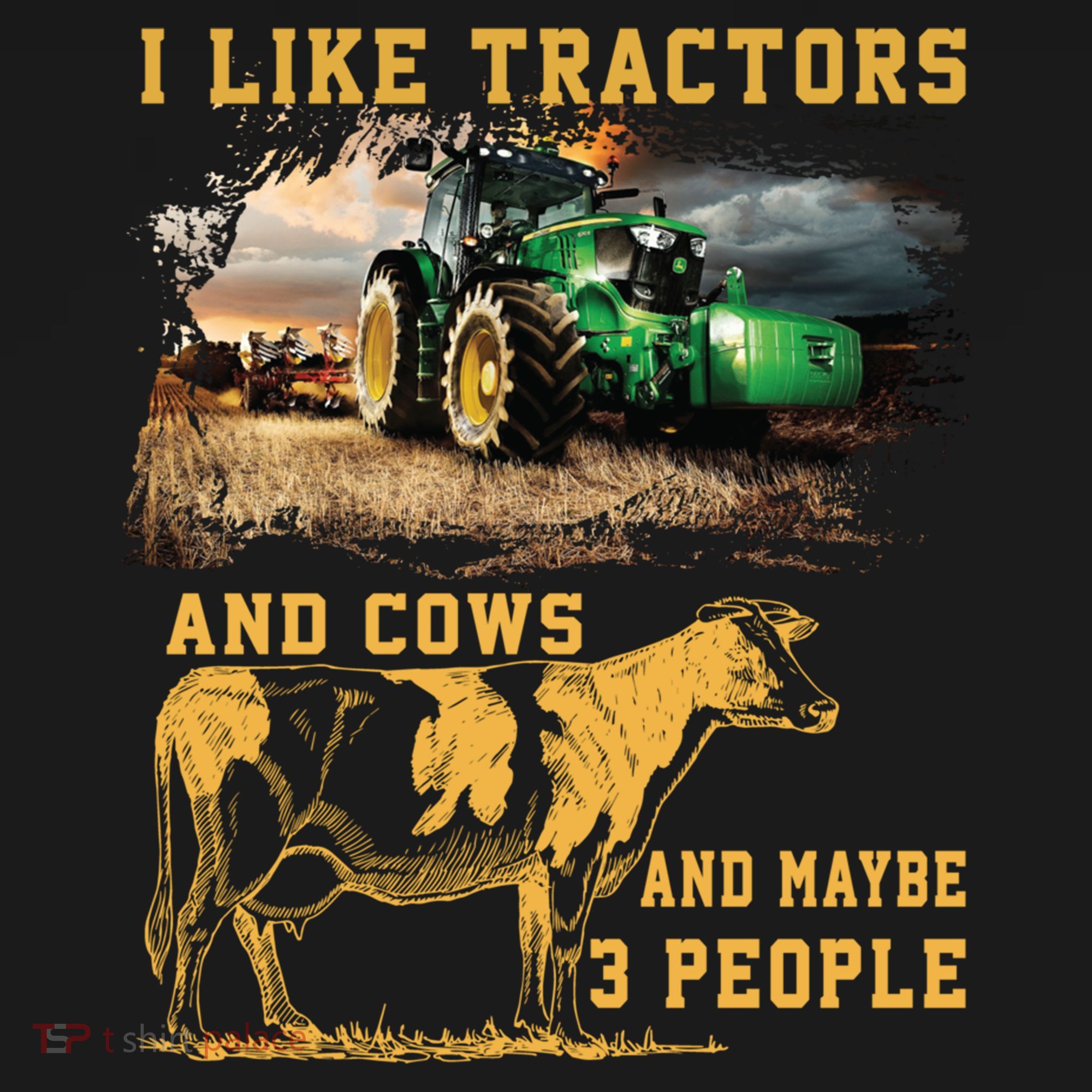 I Like Tractors And Cows And Maybe 3 People Cool Farmer Cool Gift Bucket Hat