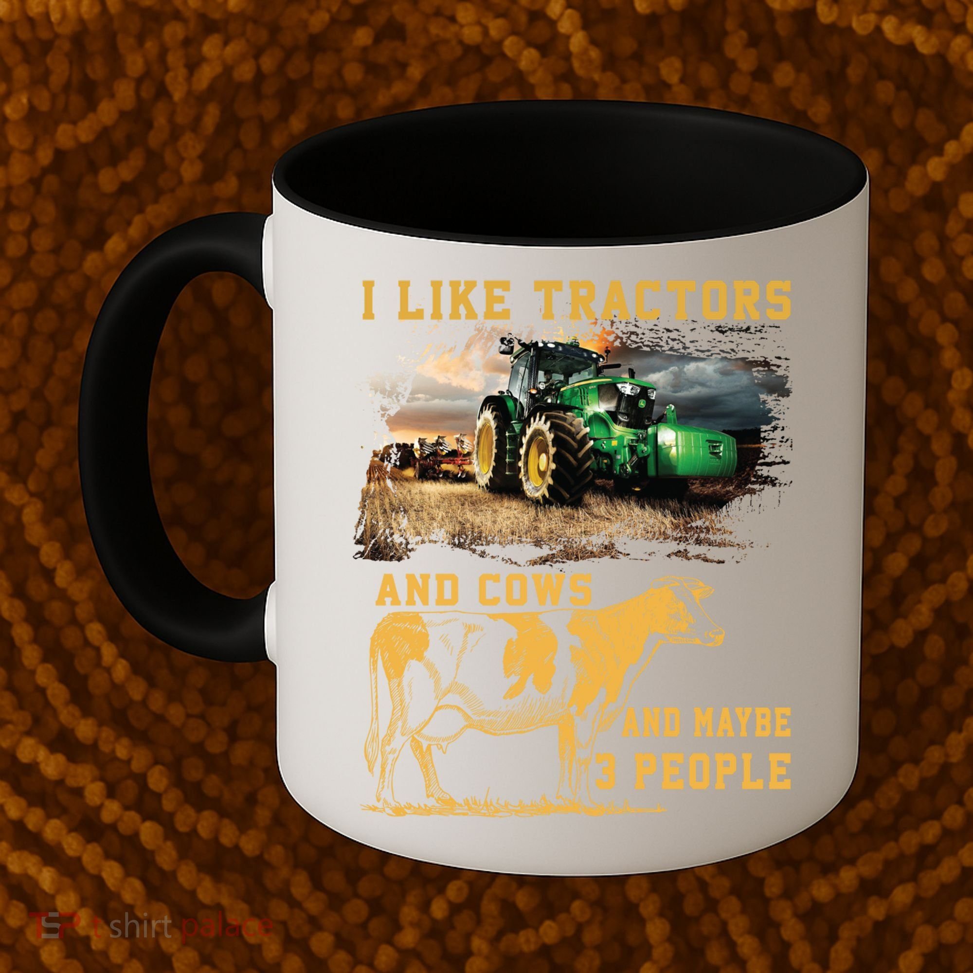 I Like Tractors And Cows And Maybe 3 People Cool Farmer Cool Gift Coffee Mug