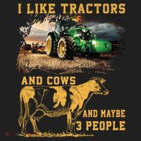 I Like Tractors And Cows And Maybe 3 People Cool Farmer Cool Gift Beanie thumb 2