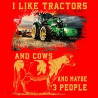 I Like Tractors And Cows And Maybe 3 People Cool Farmer Cool Gift Santa Hat thumb 1