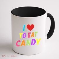 I Love To Eat Candy I Am Candy Funny Couple Matching Coffee Mug thumb 1