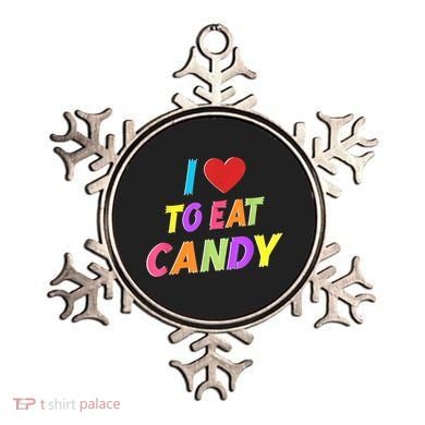 I Love To Eat Candy I Am Candy Funny Couple Matching Ornament