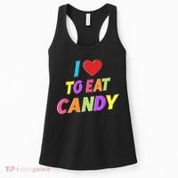 I Love To Eat Candy I Am Candy Funny Couple Matching Women's Tank Top thumb 0
