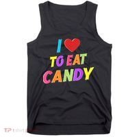 I Love To Eat Candy I Am Candy Funny Couple Matching Tank Top thumb 0