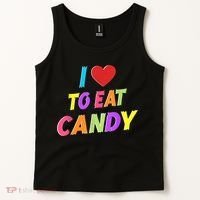 I Love To Eat Candy I Am Candy Funny Couple Matching Tank Top thumb 2