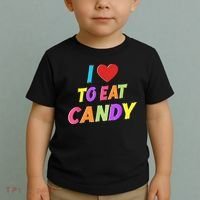 I Love To Eat Candy I Am Candy Funny Couple Matching Toddler T-Shirt thumb 2