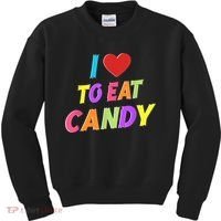 I Love To Eat Candy I Am Candy Funny Couple Matching Kids Sweatshirt thumb 0