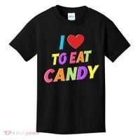 I Love To Eat Candy I Am Candy Funny Couple Matching Kids T-Shirt thumb 0