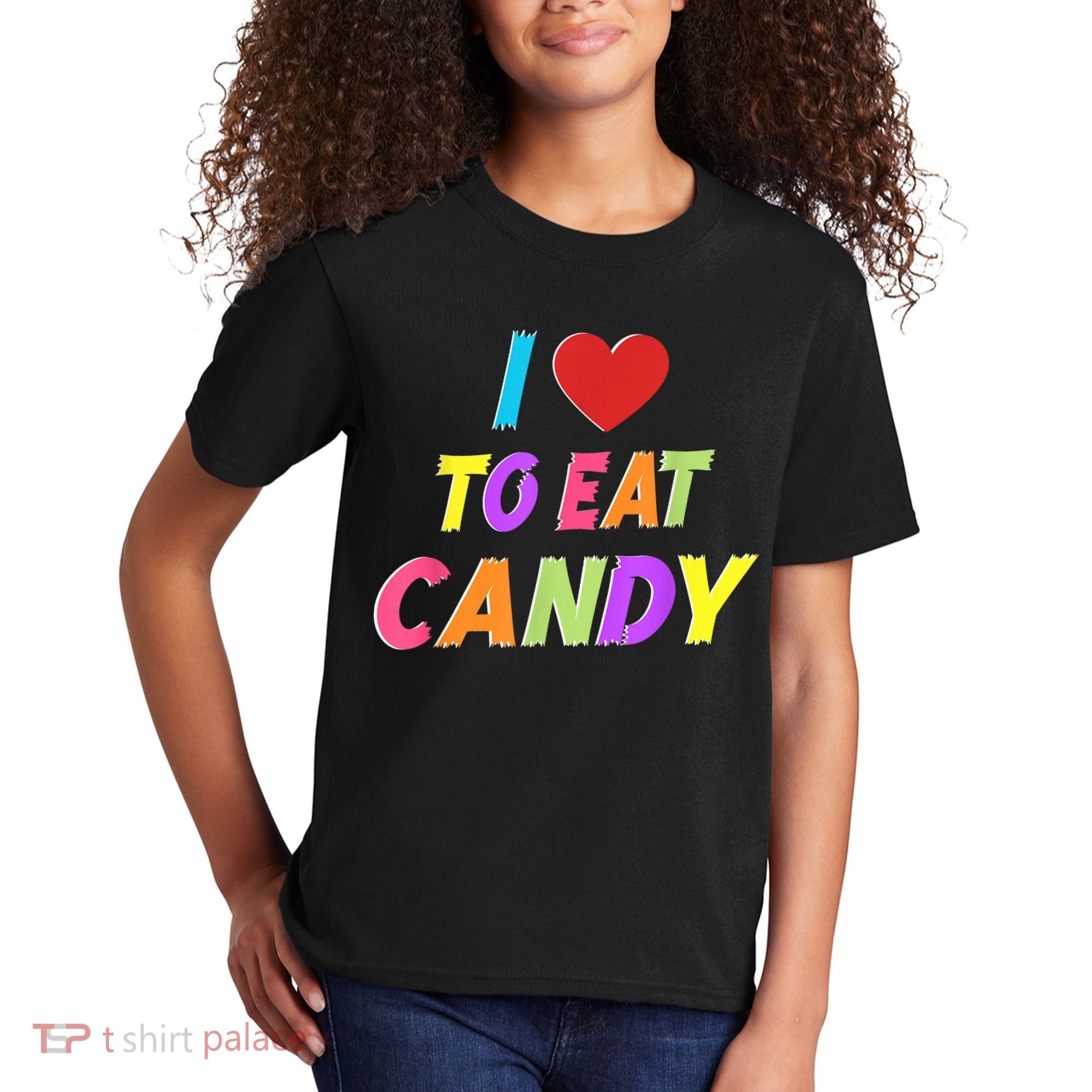 I Love To Eat Candy I Am Candy Funny Couple Matching Kids T-Shirt