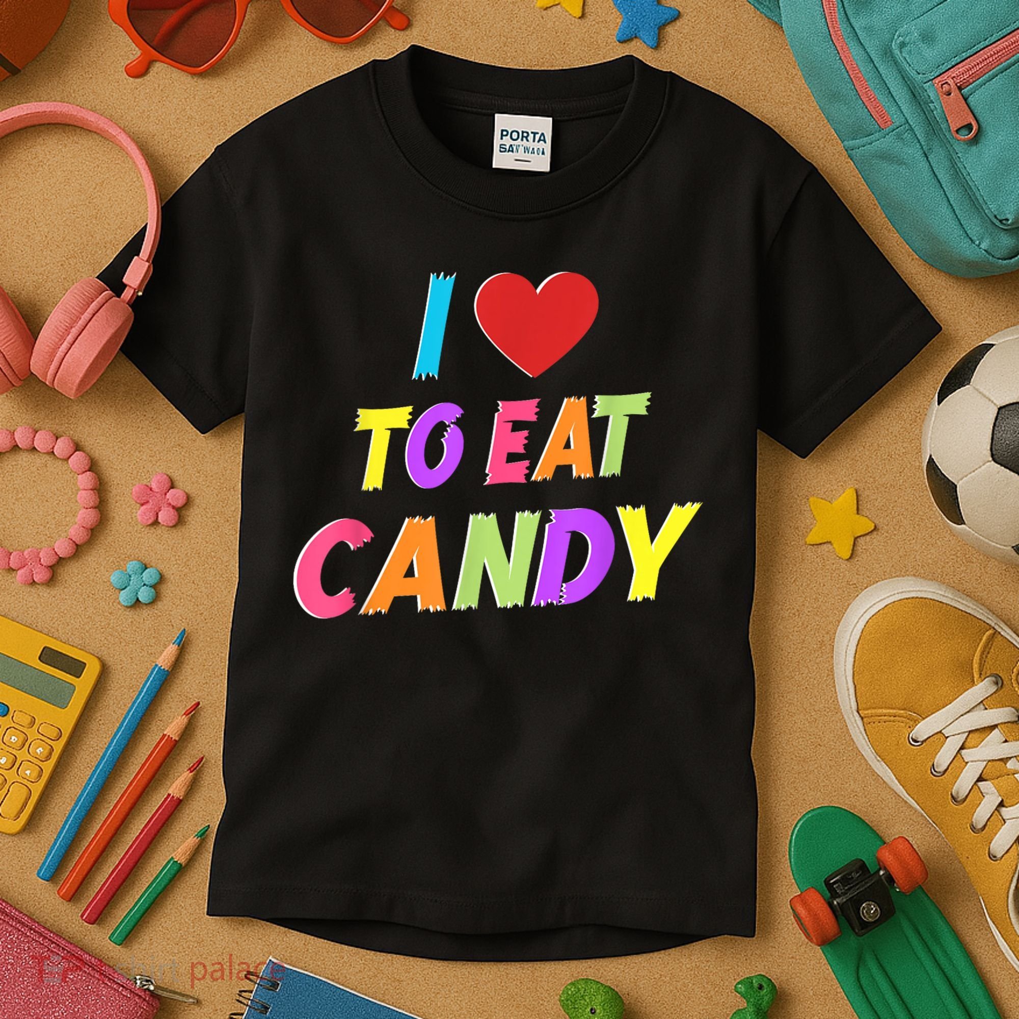 I Love To Eat Candy I Am Candy Funny Couple Matching Kids T-Shirt