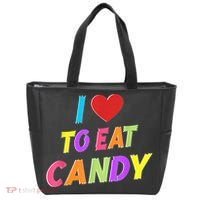I Love To Eat Candy I Am Candy Funny Couple Matching Tote Bag thumb 0