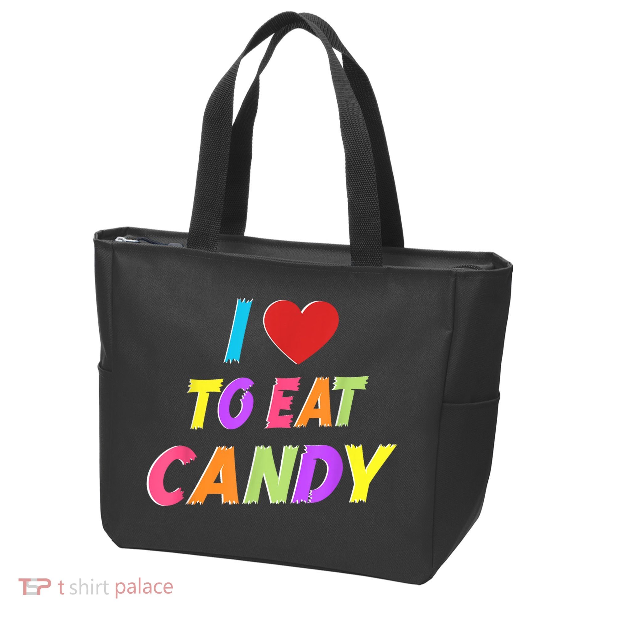 I Love To Eat Candy I Am Candy Funny Couple Matching Tote Bag