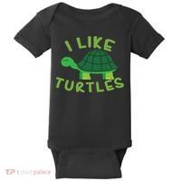 I Like Turtles Tortoise Sea Animal Funny Gift Baby Bodysuit thumb 0
