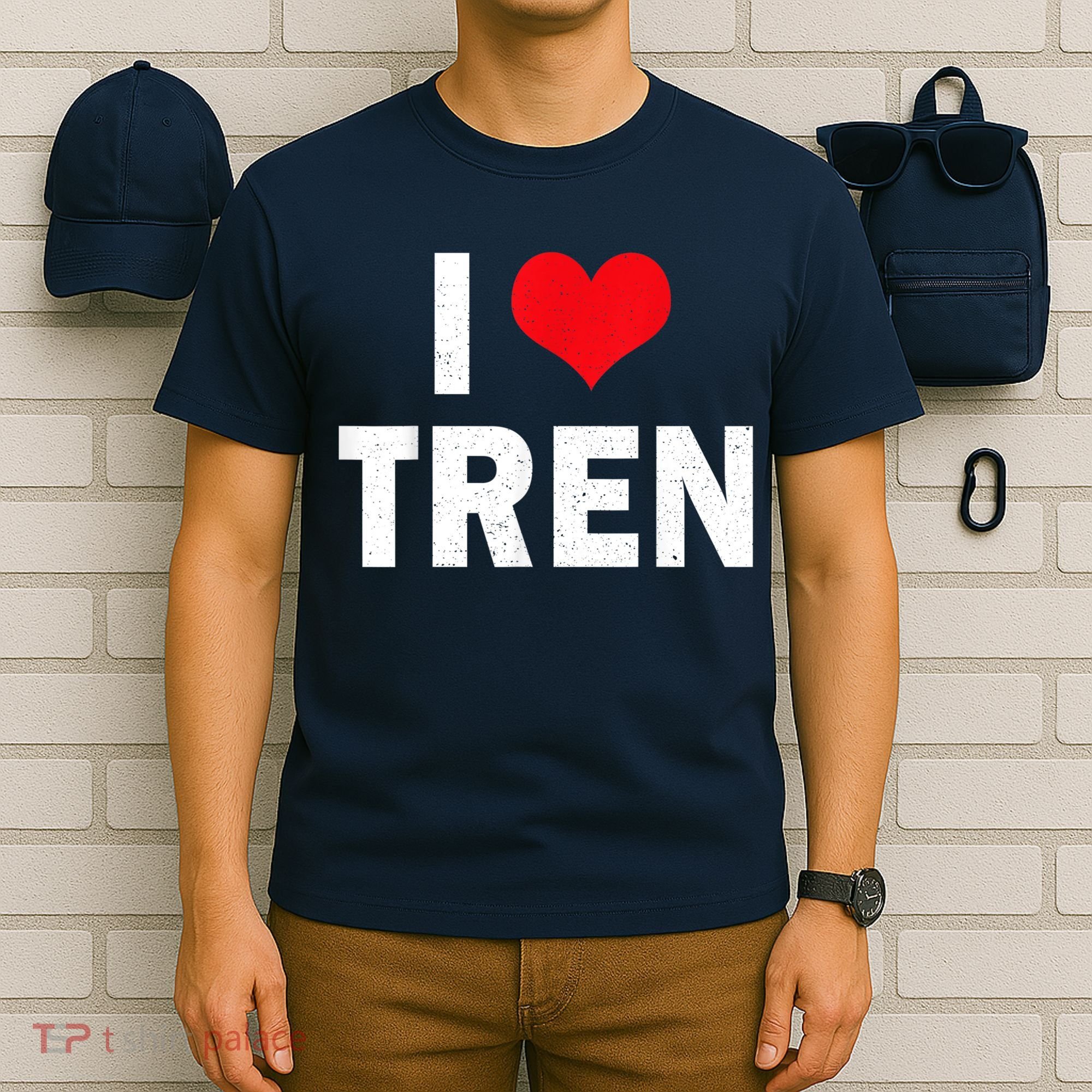 I Love Tren Bodybuilder I Heart Tren Funny T-Shirt