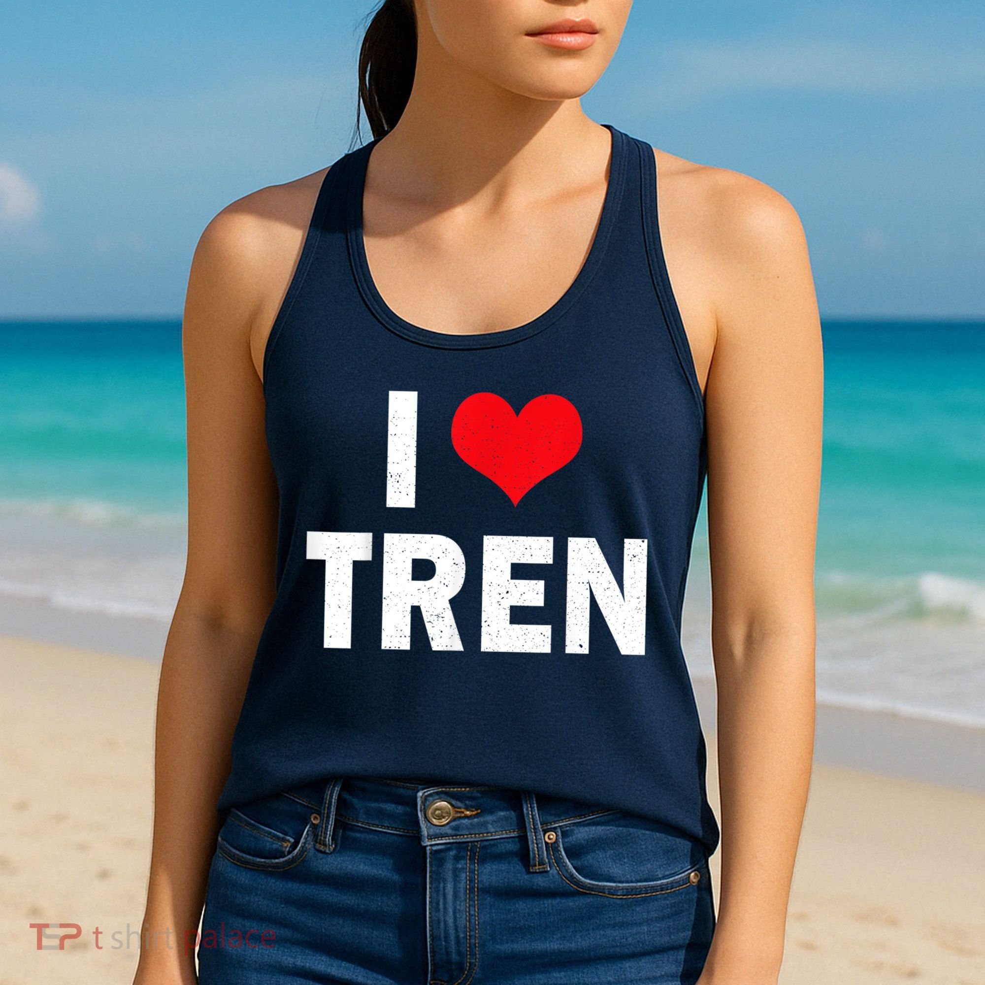 I Love Tren Bodybuilder I Heart Tren Funny Women's Tank Top